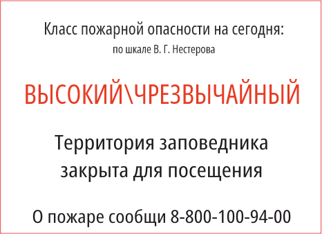 Пожарная опасность высокая